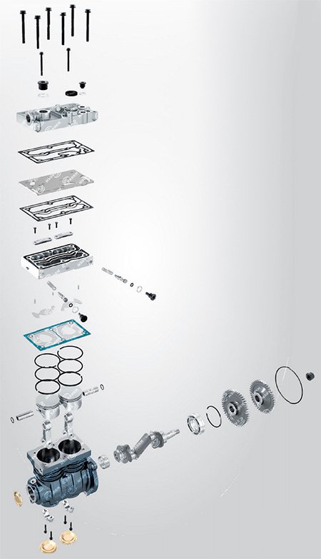 Компрессор воздушный, ремкомплекты, головки, прокладки RENAULT TRUCK